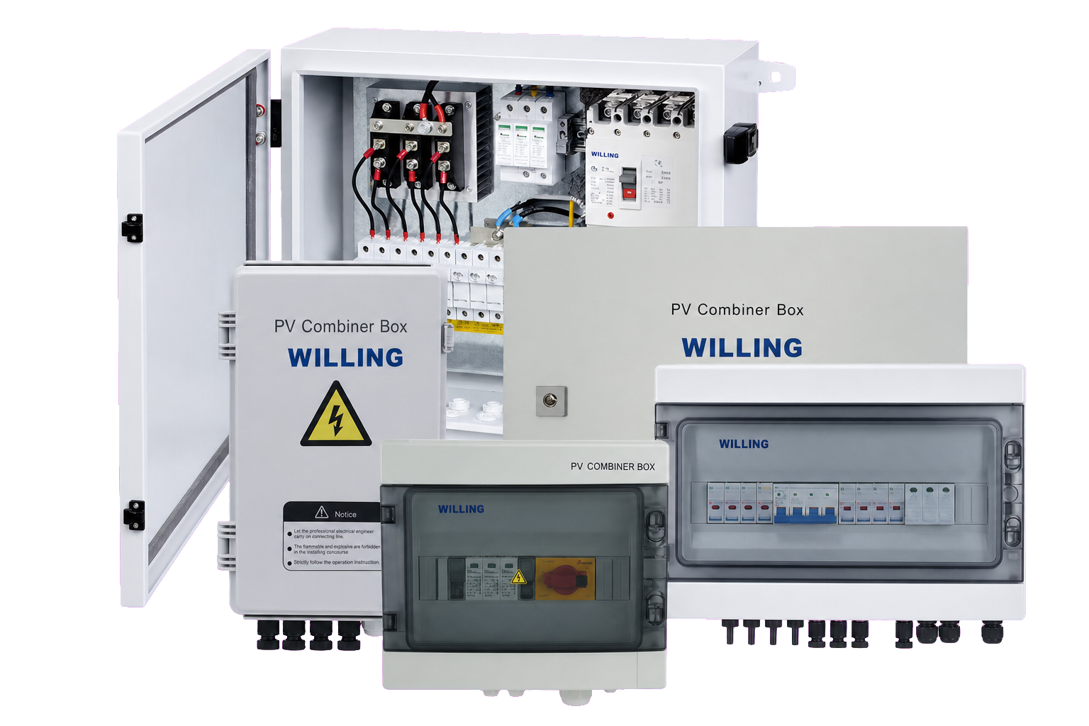 WILLING PV combiner boxes for rooftop, commercial and utility solar DC systems